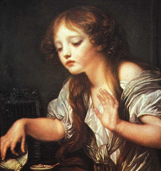 Young Girl Weeping for her Dead Bird